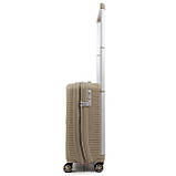 Валіза ручна поклажа S поліпропілен шампань 55х39х23+5/46л/3.2кг/Airtex, фото 4