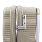 Валіза ручна поклажа S поліпропілен шампань 55х39х23+5/46л/3.2кг/Airtex, фото 8