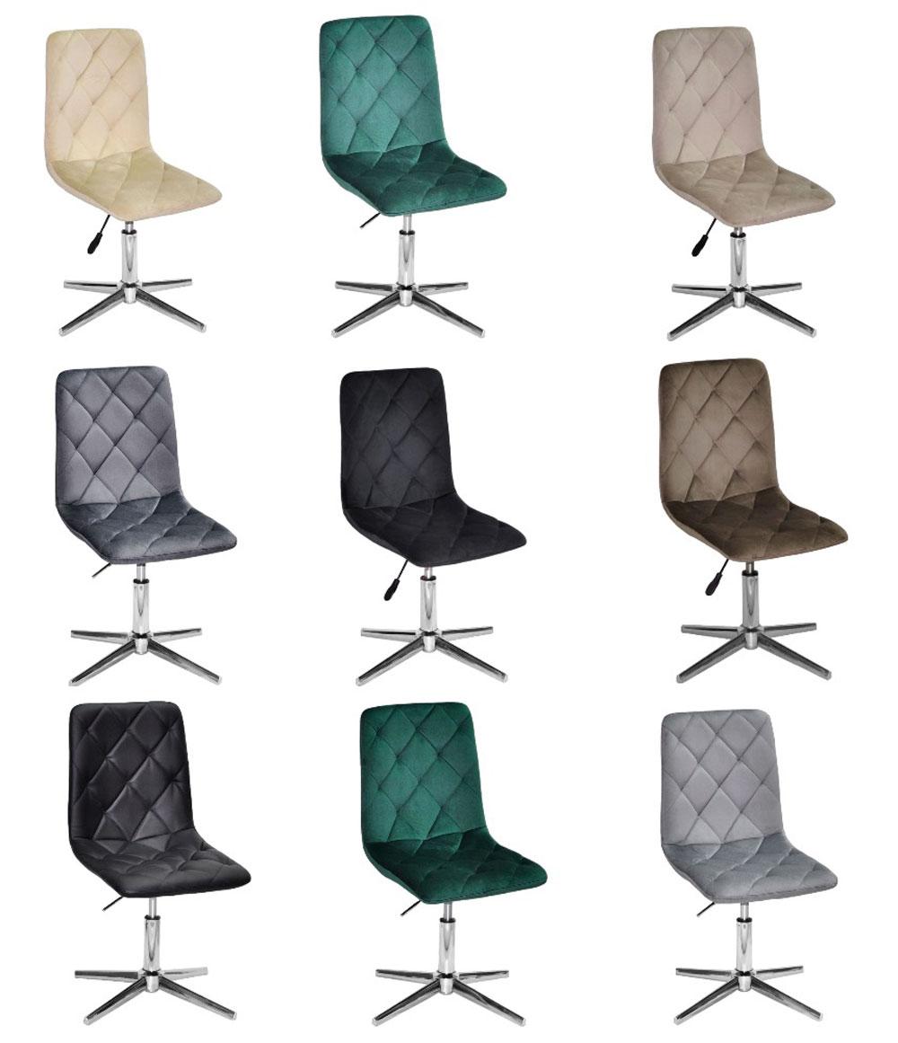 Стілець Chilli Modern Base хромована хрестовина зі стопами, поворотний із регулюванням висоти, м'яка оббивка, фото 1