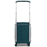 Валіза ручна поклажа S поліпропілен зелена 55х39х23+5/46л/3.2кг/Airtex, фото 3