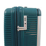 Валіза ручна поклажа S поліпропілен зелена 55х39х23+5/46л/3.2кг/Airtex, фото 8