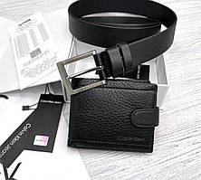 Подарунковий набір для чоловіків гаманець і ремінь (481)