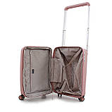 Валіза ручна поклажа S поліпропілен пудра 55х39х23+5/46л/3.2кг/Airtex, фото 10