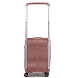 Валіза ручна поклажа S поліпропілен пудра 55х39х23+5/46л/3.2кг/Airtex, фото 3