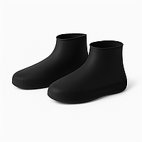 Силоконові водонепроникні вуличні бахіли для захисту взуття від бруду та вологи (L - 40-46) black