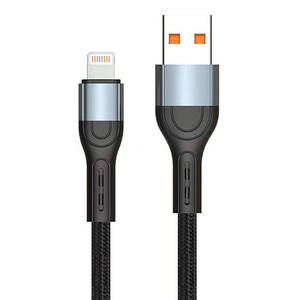 Кабель USB — Lightning 1м Pavareal Q06i 120Вт Fast Charge, в обплетенні