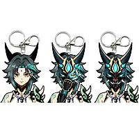 Брелок голографічний 3D Геншин Сяо Genshin Impact Xiao 5 см