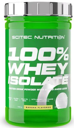 Сироватковий протеїн ізолят  Scitec Nutrition 100% Whey Protein Isolate 700 г банан, фото 1