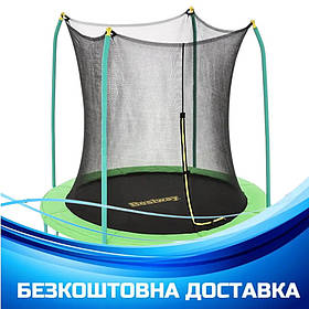 Батут дитячий (із захисною сіткою, 244 х 220 см) Bestway 59102 | Батут на пружинах