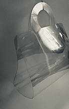 Сумочка для подарунків із ручками 35х26х14 см із Прозорого пластику від українського виробника