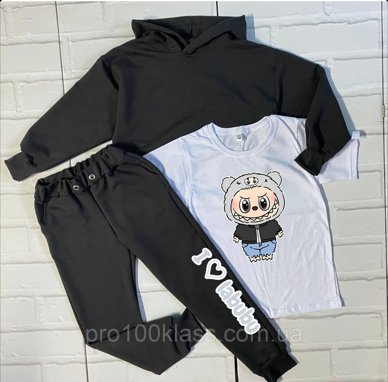 Костюм 3-ка дитячий підлітковий Лабубу Labubu, фото 1