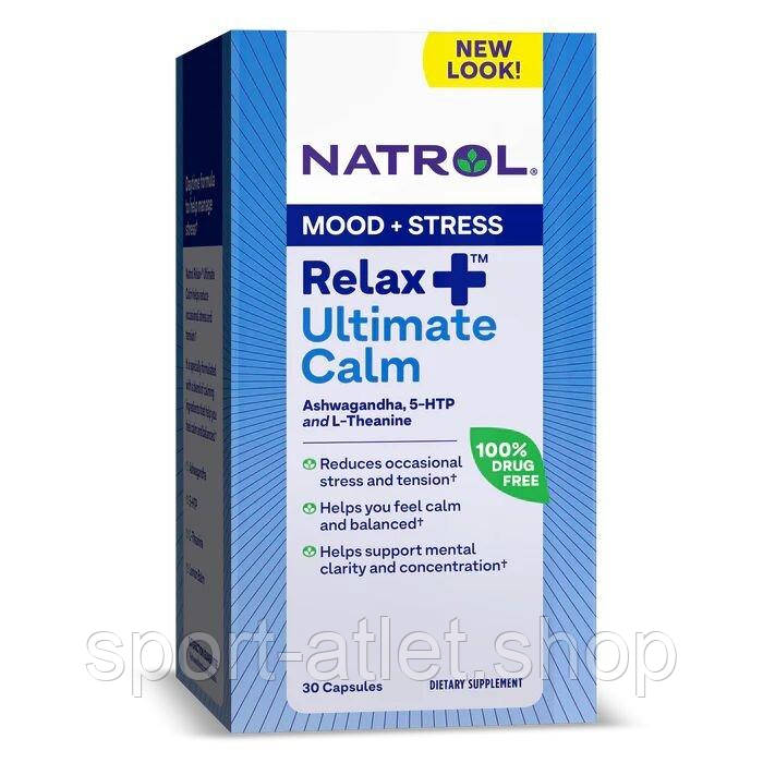 Натуральна добавка Natrol Relax+ Ultimate Calm, 30 капсул, фото 1