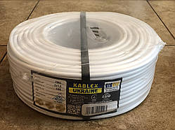 Електричний мідний багатожильний дріт ПВС із перерізом 2х1,5 мм2 довжина 100 м напруга 0,38 кВ (KABLEX-Одеса)