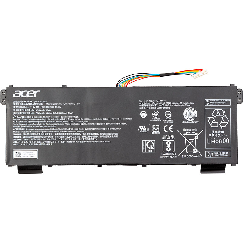 Акумулятор для ноутбуків ACER Aspire 5 A515-43G (AP18C4K) 11.4V 4200mAh (original), фото 1