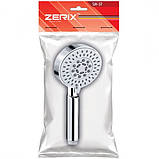 Набір для душу посилений нейлоном шланг для душу з лійкою Zerix (Чехія), фото 3