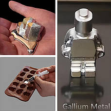 Метал Галлій RESTEQ 20 грамів — метал Ga з чистотою 99.99%, плавиться в руці, фото 2