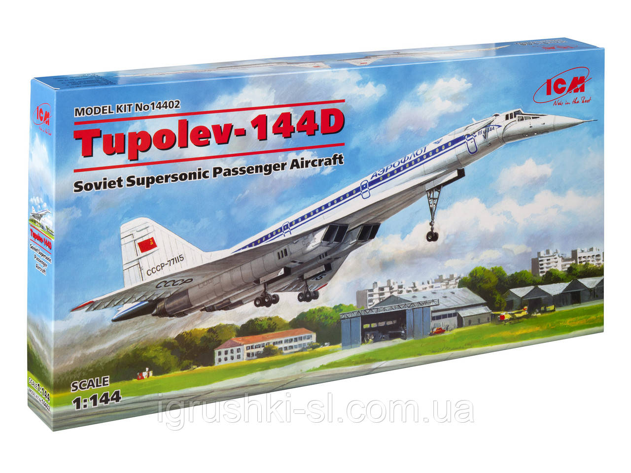 Збірна модель (1:144) Радянський надзвуковий пасажирський літак Ту-144D