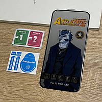 Захисне скло для iPhone 15 Pro Max, прозоре з рамкою Tempered Glass Anti-Static