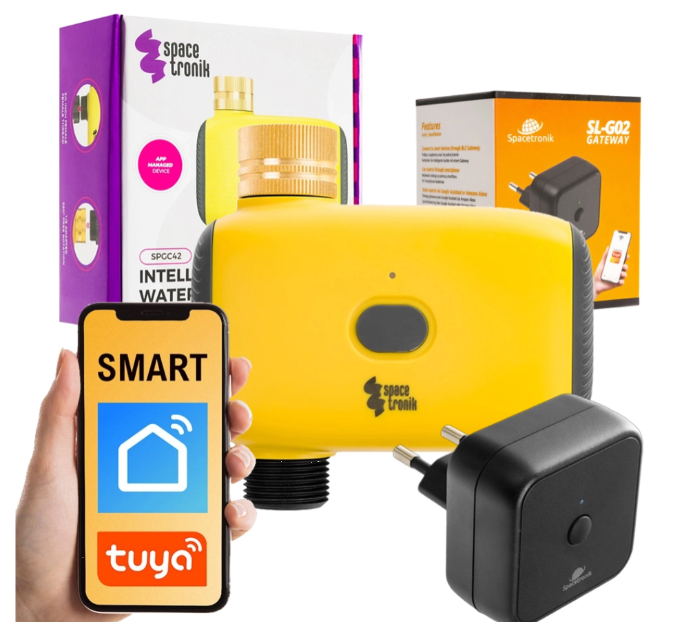 Комплект контролер поливу Spacetronik SPGC42_1 Smart з WiFi та Bluetooth-шлюзом