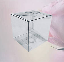 Коробка висічка 100х100х100 мм пластик харчовий Прозорий