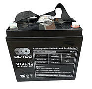 Акумулятор Outdo 12V, 33Ah/20HR OT33-12 AGM (Розмір 172 х 194 х 132 мм)