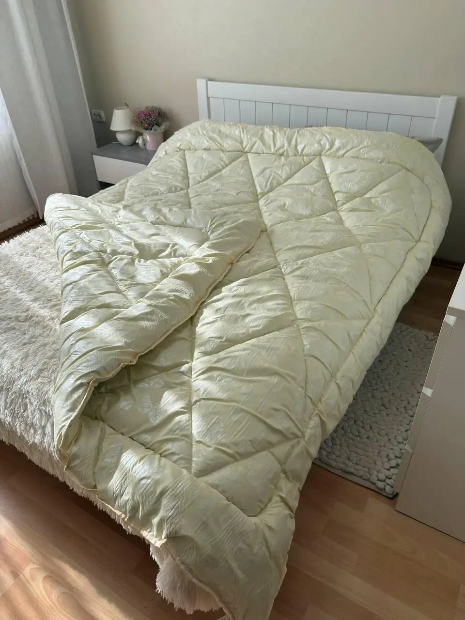 Ковдра Королева Снов полуторна Лебединий пух 145×210 см, гіпоалергенна, легка та тепла, фото 1