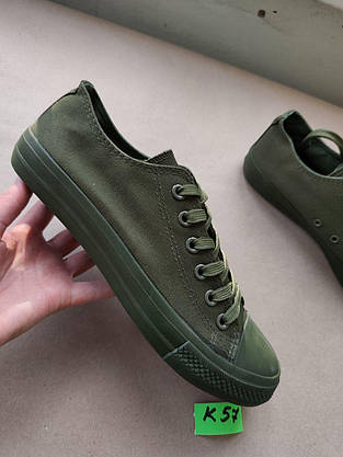 СКИДКА! 44р (27,5 см) Кеды зеленые мужские конверсы converse тканевые текстильные, фото 3