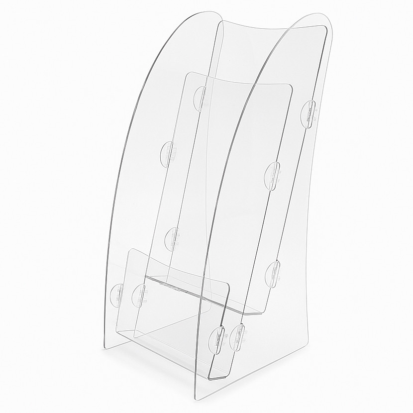 Подставка под полиграфию с 2 карманами, формат ЕВРОФЛАЕР, подставка для печатной рекламы, фото 1