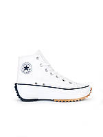 Білі кеди Converse All Star Hight Top Текстильні  Люкс Унісекс конверс демісезонні повсякденні купити