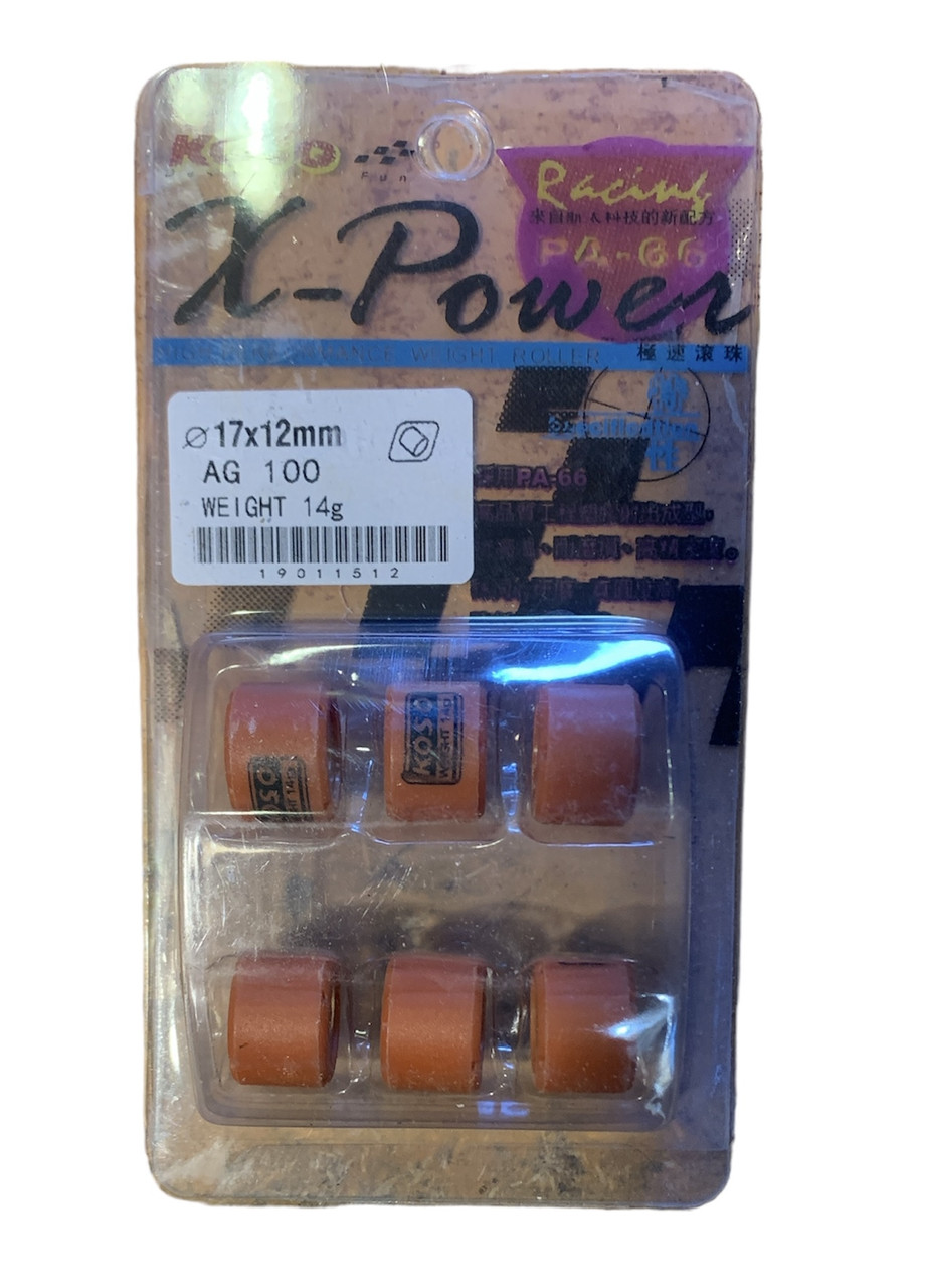 Ролики переднього варіатора Suzuki AD 100 (17 x 12mm, 14 г) KOSO