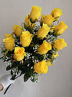 Штучний букет троянд на 24 бутони ( 70 см ), фото 4