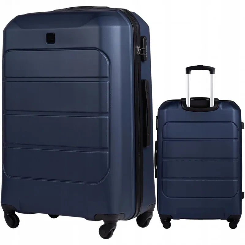Якісна валіза великого розміру Wings Gannet 97 л абс пластик, на 4 колесах, кодовий замок, колір синій, фото 1