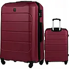 Якісна валіза великого розміру Wings Gannet 97 л абс пластик, на 4 колесах, кодовий замок, колір синій, фото 4