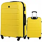 Якісна валіза великого розміру Wings Gannet 97 л абс пластик, на 4 колесах, кодовий замок, колір синій, фото 7