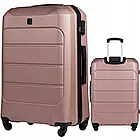 Якісна валіза великого розміру Wings Gannet 97 л абс пластик, на 4 колесах, кодовий замок, колір синій, фото 10