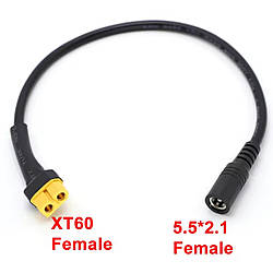 Зарядний кабель із роз'ємом XT60 на DC 5.5×2.1/5.5×2.5