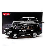 Масштабна модель автомобіля Lexus LX570 RESTEQ 1:24 — металева інерційна машинка зі світлом і звуком, у подарунковій коробці