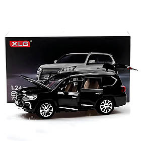 Масштабна модель автомобіля Lexus LX570 RESTEQ 1:24 — металева інерційна машинка зі світлом і звуком, у подарунковій коробці