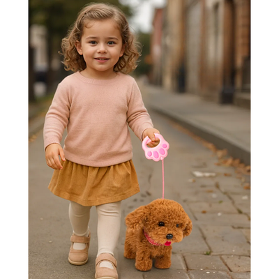 Інтерактивна плюшева собака ходить гавкає Дитяча м’яка іграшка щеня ігровий набір улюбленець пес повідець пульт