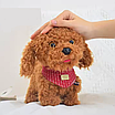 Інтерактивна плюшева собака ходить гавкає Дитяча м’яка іграшка щеня ігровий набір улюбленець пес повідець пульт, фото 6
