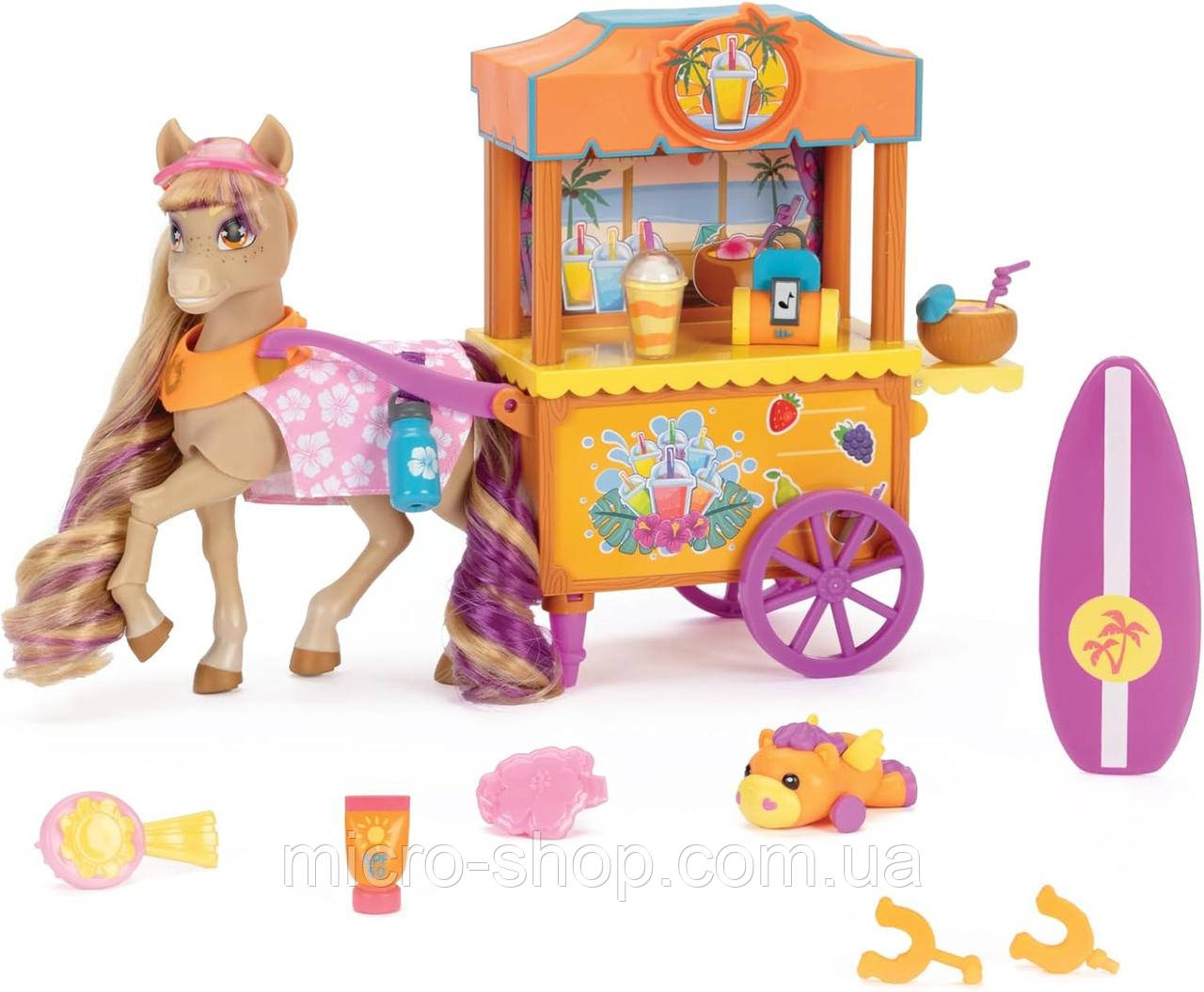 Ігровий набір Дикі Гриви Кафе Серфінг та закуски Wild Manes Horse Toys – Bailey's Surf & Snacks, фото 1