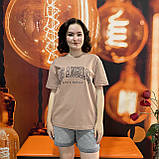 Футболка жіноча коричнева з написом Los Angeles., фото 5