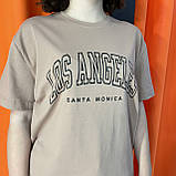 Футболка жіноча коричнева з написом Los Angeles., фото 6