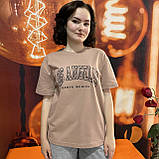 Футболка жіноча коричнева з написом Los Angeles., фото 4