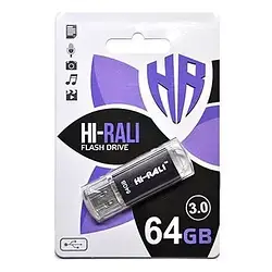 Флеш-накопитель USB3.0 64GB Hi-Rali Rocket Series Black ( HI-64GB3VCBK)