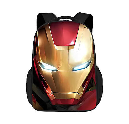 Рюкзак RESTEQ з принтом Залізна людина — шкільний ортопедичний рюкзак 43×30×15 см для дітей та дорослих, фото 1