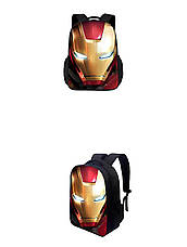 Рюкзак RESTEQ з принтом Залізна людина — шкільний ортопедичний рюкзак 43×30×15 см для дітей та дорослих, фото 5