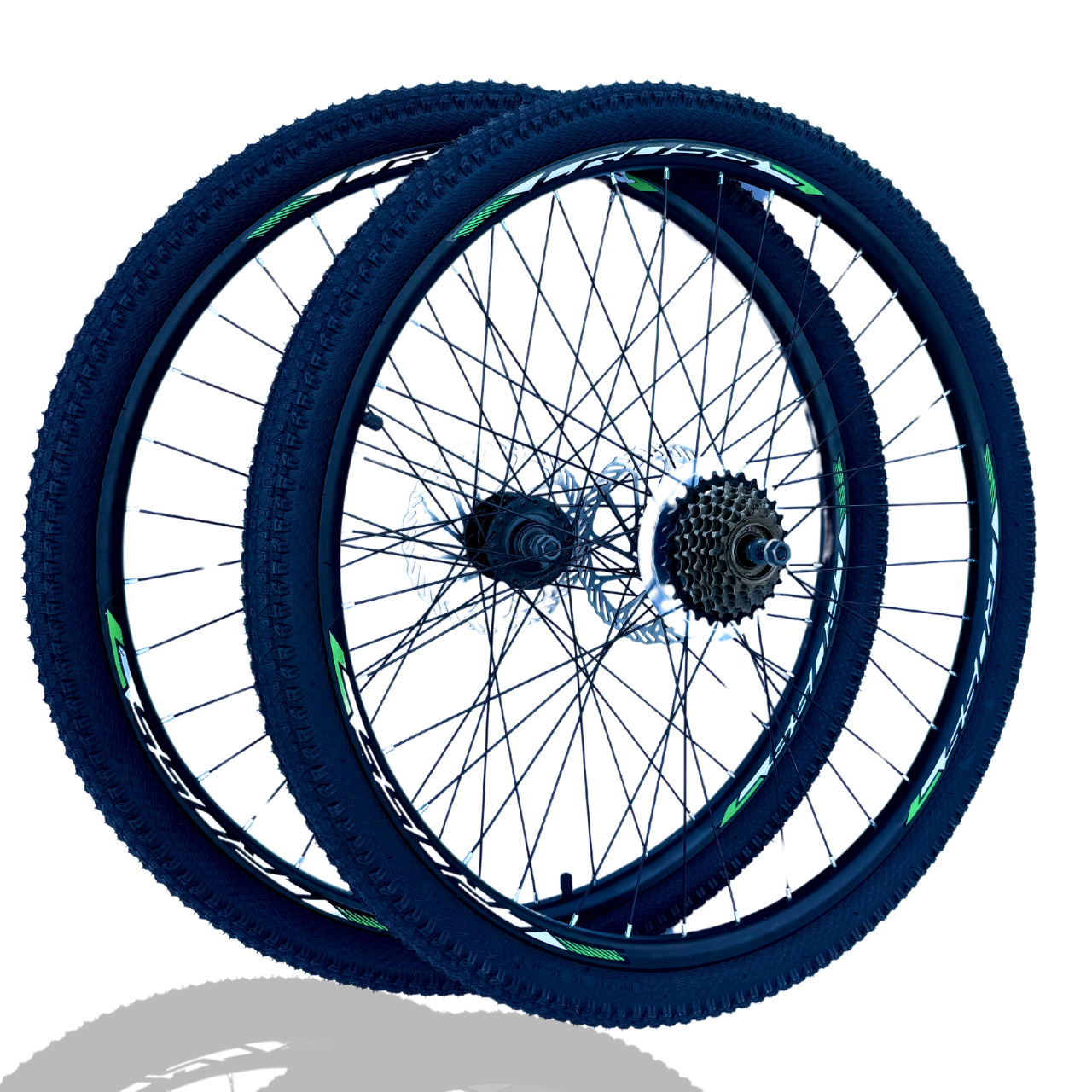 КОМПЛЕКТ коліс для велосипеда в зборі заднє 26 TITAN СROSS втулка сталь/тріщатка-індексована 7 з Ротором