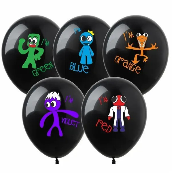 Повітряні Кульки 12"(30сm) "Roblox" чорний 1-стор 10шт Чорний Pelican, фото 1