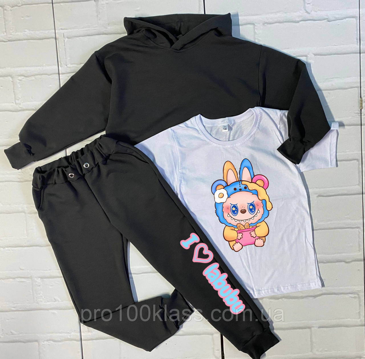 Костюм 3-ка дитячий підлітковий Лабубу Labubu, фото 1